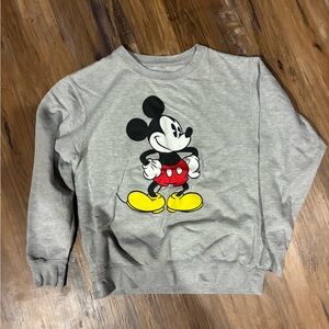 Disney Gray Sweatshirt with Mickey Mouse Design